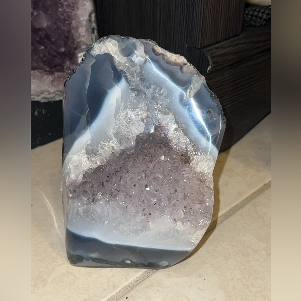 Funky amethyst in agate